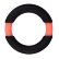 Чёрное эрекционное кольцо NEON STIMU RING 32MM BLACK/ORANGE