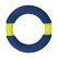 Синее эрекционное кольцо NEON STIMU RING 42MM BLUE/YELLOW