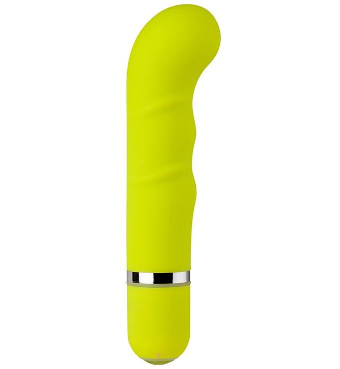 Зелёный мини-вибратор для G-массажа NEON PASSION VIBE GREEN - 11,4 см.