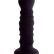 Чёрная рельефная пробка MENZSTUFF RIBBED PROBE - 21 см.
