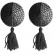 Чёрные круглые пестисы Nipple Tassels Round