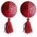 Красные круглые пестисы Nipple Tassels Round