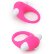 Розовое эрекционное кольцо LIT-UP SILICONE STIMU RING 6