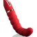 Красный гнущийся анальный вибратор PURRFECT SILICONE DELUXE 5.5INCH - 14 см.