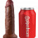 Мини-мяч с фаллической насадкой коричневого цвета и вибрацией Vibrating Mini Sex Ball with 7  Dildo - 17,7 см.