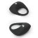 Чёрное эрекционное кольцо LIT-UP SILICONE STIMU RING 7