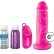 Розовый надувной мяч с вибронасадкой Vibrating Mini Sex Ball - 15,2 см.