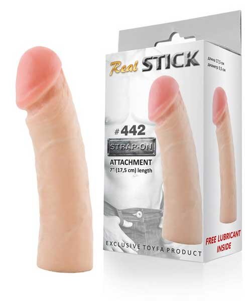 Фаллоимитатор-насадка RealStick #442 - 17,5 см.