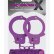 Фиолетовые наручники из листового металла в комплекте с веревкой BONDX METAL CUFFS LOVE ROPE SET