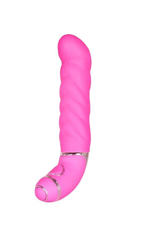 Розовый силиконовый вибростимулятор точки G PURRFECT SILICONE 6INCH 10FUNCTIONS - 15 см.