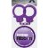 Набор для фиксации BONDX METAL CUFFS AND RIBBON: фиолетовые наручники из листового материала и липкая лента