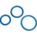 Набор из 3 синих эрекционных колец MENZSTUFF COMPLETE SET OF COCKRINGS