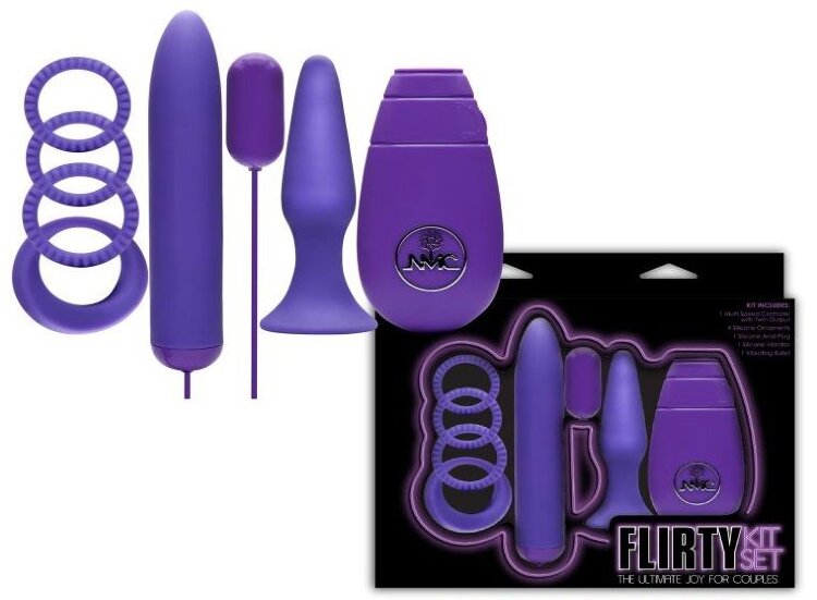 Фиолетовый вибронабор FLIRTY