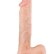 Телесный фаллоимитатор на присоске REALSTUFF DUO DENSITY DONG 9INCH - 22,9 см.