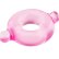 Розовое эрекционное кольцо с ушками для удобства надевания BASICX TPR COCKRING PINK