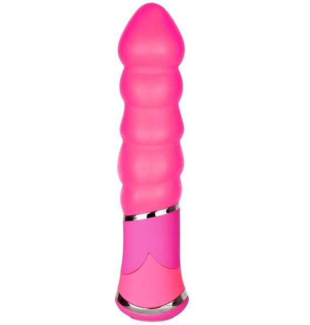 Розовый вибростимулятор BOOTYFUL RIBBED VIBE PINK