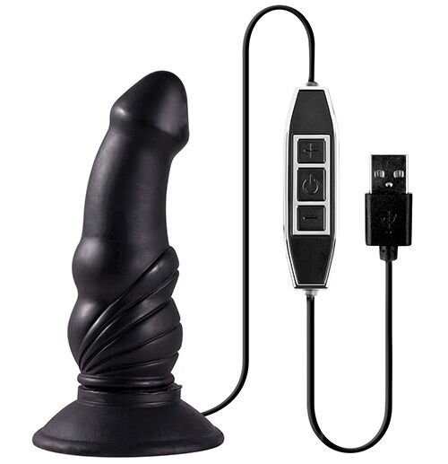 Анальная вибропробка, работающая от USB, MENZSTUFF SPINDLE 10FUNCTION BUTT PLUG