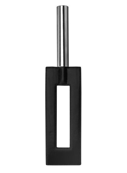 Чёрная шлёпалка Leather Gap Paddle - 35 см.