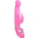 Розовый вибромассажёр типа rabbit из силикона PURRFECT SILICONE 7INCH - 18 см.