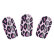 Набор лаковых полосок для ногтей Фиолетовый леопард Nail Foil