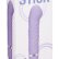 Фиолетовый мини-вибратор с увеличенной головкой и рёбрами NEON FANTASY STICK PURPLE - 11 см.
