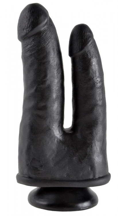 Чёрный анально-вагинальный фаллоимитатор Double Penetrator - 20,9 см.