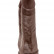 Коричневый анально-вагинальный фаллоимитатор Double Penetrator - 20,9 см.