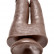 Коричневый анально-вагинальный фаллоимитатор Double Penetrator - 20,9 см.