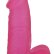 Розовый фаллоимитатор с мошонкой XSKIN 5 PVC DONG - 13 см.