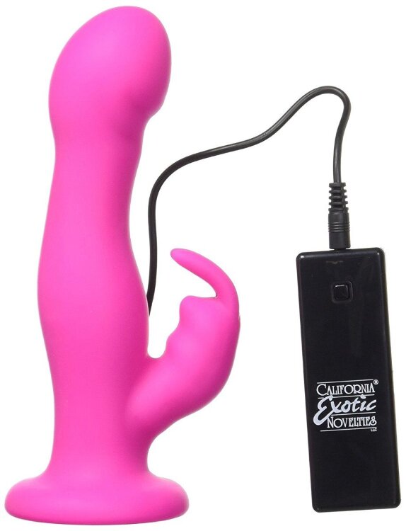 Вибромассажёр-насадка 10-Function Silicone Love Rider Jack Rabbit - 19 см.