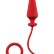 Красное эрекционное кольцо с анальной пробкой MENZSTUFF 4INCH SINGLE RING ANAL PLUG