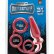 Красное эрекционное кольцо с подхватом и анальным стимулятором MENZSTUFF 3.5INCH DOUBLE RING ANAL PLUG