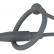 Серый уретральный плаг с силиконовым кольцом под головку Penis Plug