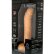 Телесный вибратор из силикона с кнопкой в основании ствола PURRFECT SILICONE DELUXE ONE TOUCH 8INCH - 20 см.