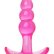 Розовая анальная пробка Bubbles Bumpy Starter - 11 см.