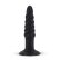 Анальная пробка со спиралевидным рельефом MENZSTUFF SPIRAL PLUG BLACK - 11,5 см.