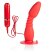Красная анальная пробка с хребтом и присоской COLT Easy Flex Glider - 18,5 см.