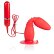 Красная анальная пробка с хребтом и присоской COLT Easy Flex Glider - 18,5 см.