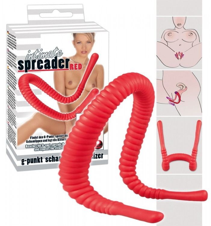 Красная вставка в вагину Labia Spreader для стимуляции G-точки
