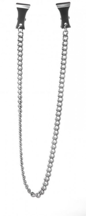 Клипсы на соски с серебристой цепочкой Pinch Nipple Clamps