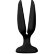 Чёрная пробка-бутон MENZSTUFF FLOWER BUTT PLUG 6INCH - 15 см.