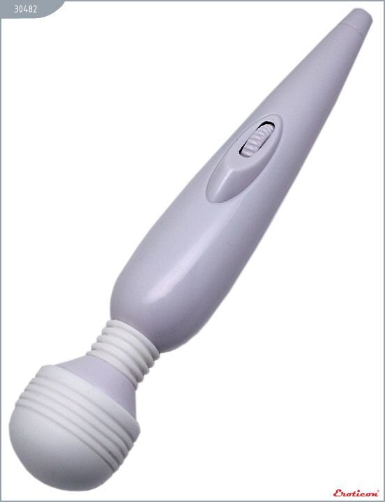 Белый вибромассажёр Mimi Magic Wand - 19,2 см.