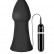 Большая чёрная вибропробка MENZSTUFF VIBRATING BUTTCRASHER CONED - 20 см.