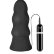 Чёрная виброёлочка MENZSTUFF VIBRATING BUTTCRASHER WAVED - 20 см.