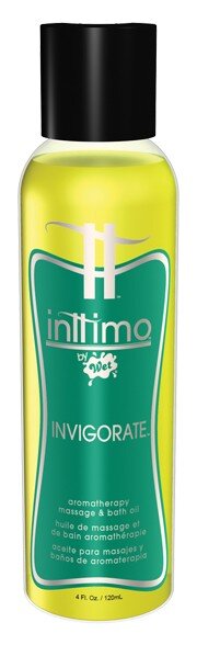 Масло для массажа Inttimo Invigorate с ароматом эвкалипта и лимона - 120 мл.