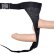 Телесный страпон с вагинальной пробкой Double Dong Strap-On - 19 см.