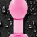 Большая розовая стеклянная анальная пробка CRYSTAL PLUG - 10 см.
