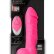 Розовый реалистик на присоске и с пультом ДУ PURRFECT SILICONE DELUXE REMOTE VIBE 7IN - 18 см.