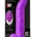 Фиолетовый вибратор на присоске PURRFECT SILICONE DELUXE REMOTE VIBE 8IN - 20 см.