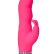 Розовый вибратор с клиторальным стимулятором PURRFECT SILICONE DELUXE DUOVIBE - 17,5 см.